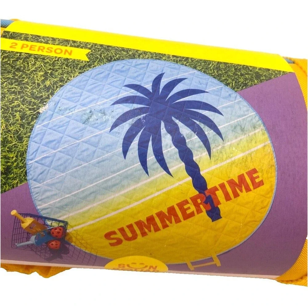 Summertime Round Picnic Blanket Beach 60
